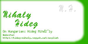 mihaly hideg business card